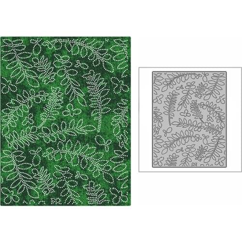 New Dotted Staggered Leaves Background Plate 2021 Metal Cutting Dies for Scrapbooking and Card Making Embossing Craft No Stamps