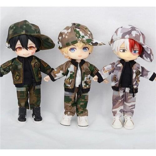 New OB11 Bjd Doll Clothes Jungle camouflage pants Pant for ob11,obitsu11,Molly, 1/12bjd doll accessories Clothing bjd T-shirt