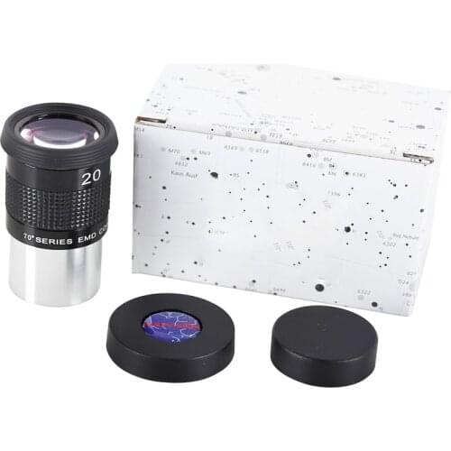 70-Degree Wide Angle 20mm Uniform Focus Metal Eyepiece 1.25-Inch High-Power Astronomical Telescope Accessories