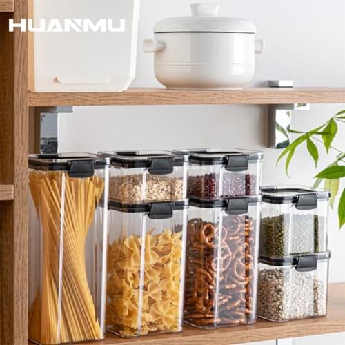 Plastic Storage Box Organizer Preservation Spice Food Nuts Fruit Rice Grains Keep Fresh Small Storage Boxes Kitchen Tools Access