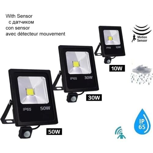 FloodLight Spotlight Exterior Street wall reflector LED lamp PIR Motion Sensor Night light Waterproof Garden Patio Yard Emergenc