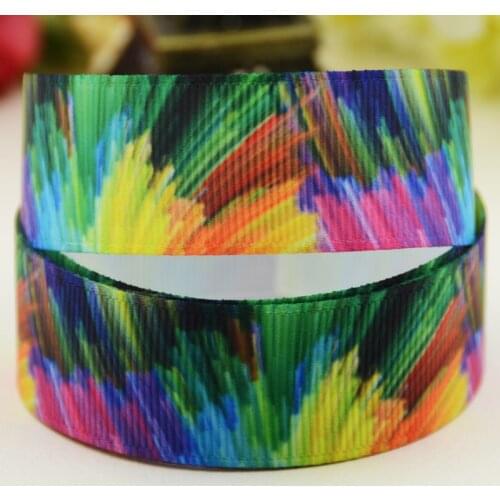 22mm 25mm 38mm 75mm Abstract pattern printed Grosgrain Ribbon party decoration 10 Yards X-03718