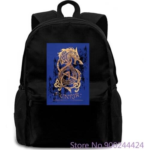 Vikings Berserk Resilient The Monster Wolf of Norse Mythology women men backpack laptop travel school adult student