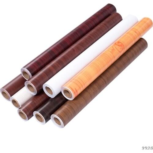 Wood Grain Paper Self-adhesive Vinyl Frame Lining Wallpaper for Christmas Decorations on Kitchen Countertop Furniture Surfaces