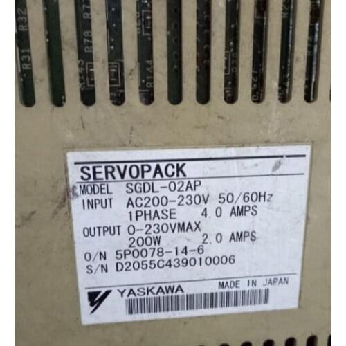 Servo drive SGDL-02AP , Used one , 90 % appearance new , 3 months warranty , fastly shipping
