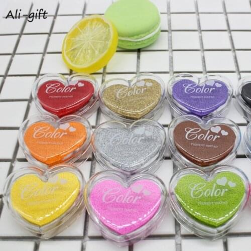 12 Colors Big Ink Pad Stamp Planner Scrapbooking Silicone Stamp Diy Diary Greeting Card Making Supplies