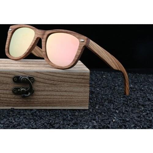 Natural Zebra Bamboo Wood Frame New 2021 Vintage Polarized Fashion Wrap Sun Glasses Women Men Fishing Retro Sunshade