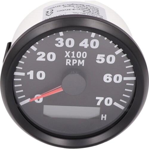 3/4/6/8/10/12 Cylinder Engine Tachometer for Auto Outboard Motor Car Boat Combination hour meter tach 7000RPM REV Counter 12 24V