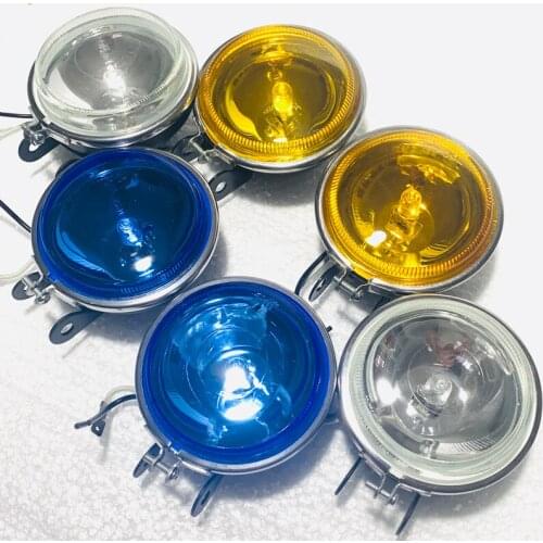 Universal Fog Light Car Front Bumper Automobile Roof Install SUV Auto Truck Replace lamp 3 Color Offroad headlight set