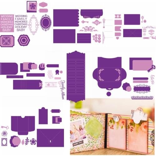 Whole Set Of Family Memories Photo-Card Metal Cutting Dies Family Album Die Cuts For Card Making DIY 2019 Embossed Crafts Cards