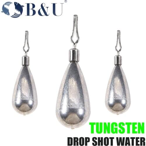 B&U Tungsten Drop Shot Sinkers for Fishing Weight jig head For Soft Lure Carp Fishing Baits Sinker Fishing Tackle Accessories