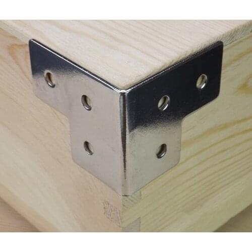 1pcs Metal corner protector Wooden box Case decoration legs wood furniture connecting fittings 90 Degree Angle Fastener hardware