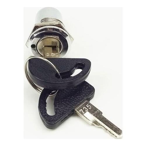 1pcs Keylock Switch AC 250V 2A 1NO 1NC 16mm Thread 2position (Off-On) 4 terminal