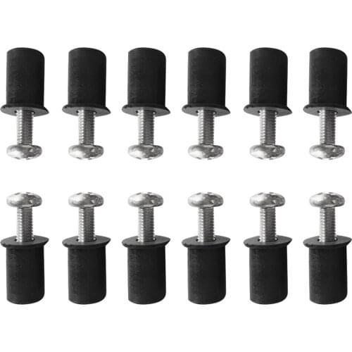 12 X M5 M6 Metric Rubber Well Nuts Kit Screws Windscreen Fastener