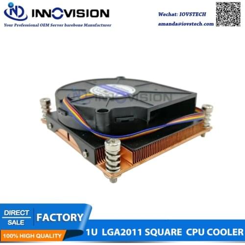 1u server cpu heatsink for LGA 2011 Socket, square shape,LGA 2011-R3 CPU Cooler fan