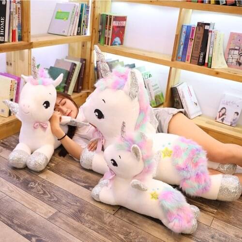 30-80cm unicorn doll plush toy one-horned horse doll baby toys to send children birthday gifts Christmas gifts upscale gifts