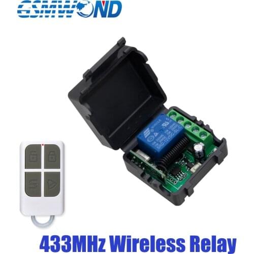 433MHz Wireless Relay DC 12V Single Channel Relay Module RF Wireless Switch Receiver + Remote Control Transmitter DIY Kit
