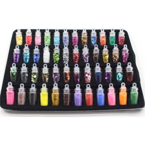 48Pcs Sequins/Glitter Filler Fluffy Slime Box Toys For Children Charms Lizun Slime DIY kit Decoration Toys Accessories