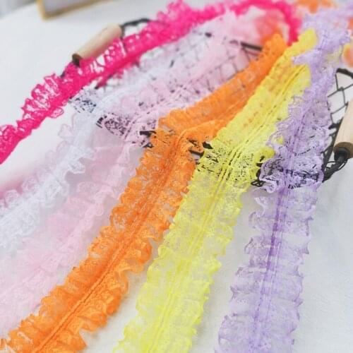 5Meters Guipure Tulle Lace Ribbon Trim Diy Sewing Pink Red Purple Bilateral Fabric Dress Decoration DIY Craft dentelle