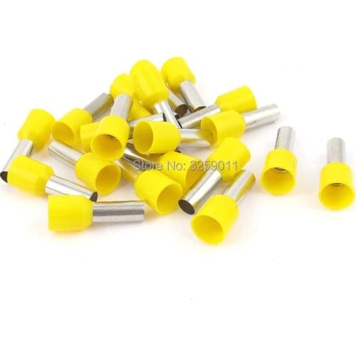 500PCS E10-12 Electrical Crimp Terminal Block Wire Connector Cable Cord End Ferrule tubular Pre-Insulating E10-12 AWG 7 10.0mm