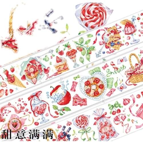 6cm*90cm Special Ink Strawberry Masking Tape Sample