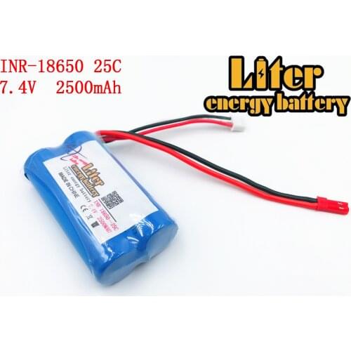 7.4V 2500mAH Wholesale Li-po Lipo Battery 2S remote control helicopter 7.4 V 2500 mAH Lipo battery 25C 18650 Toy Battery