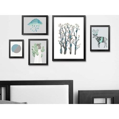 Abstract Tableware Unframed Painting Cuadros Posters And Prints Art Wall Art Pictures for Kitchen Restaurant Home Decor No Frame