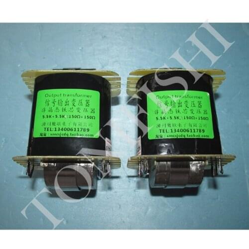 Amorphous 5.5K+5.5K: 150Ω+150Ω single-ended balanced output transformer, frequency response: 20HZ～23KHZ -0.3DB
