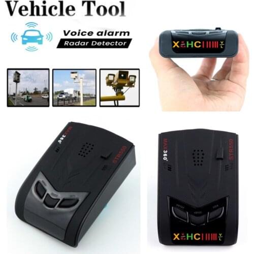Car peed 360 Degrees Vehicle Radar Detector Voice Alert Warning 16 Band Auto LED Display English Russian X K KA CT LASER