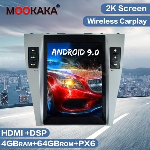 Tesla Vertical Screen Android 9.0 4G 64GB Car GPS Navigation For Toyota Camry 2006-2011 Multimedia Player Radio Stereo Headunit