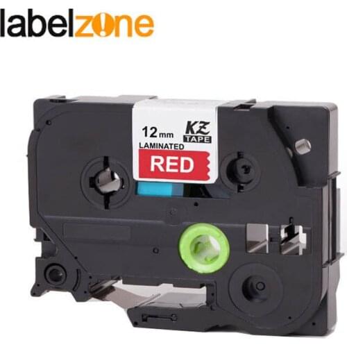 White on red 12mm Tze435 Compatible Brother p-touch label printer Refill Label Tape Tze-435 tz-435 tze tz 435 tz435 ribbon