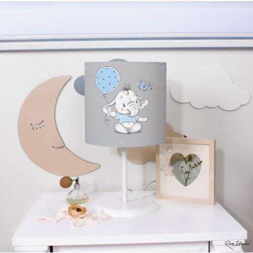 Digital Printed Kids Room Lampshade Table Lamp Night Light E27