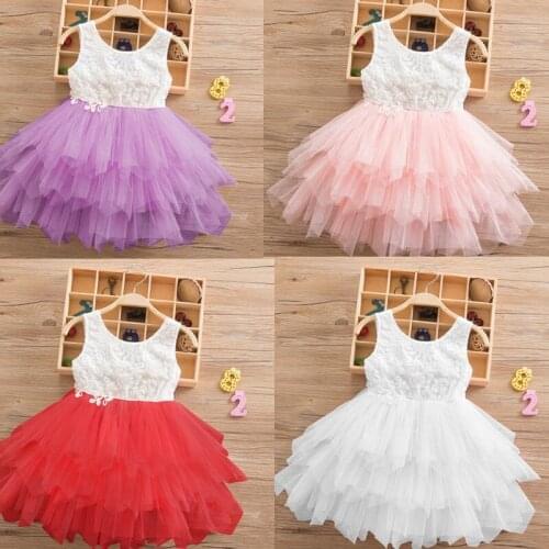 Embroidery Baby Girls Dress For Party 1 2 3 4 5 6 Yrs Children Sleeveless Spring Summer Cake Smash Princess Tutu Vestidos