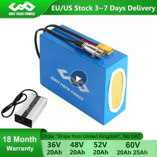 UPP 36V 48V 15Ah 20Ah Electric Scooter Battery Pack Long Range Trikes Batteries for Bafang TSDZ2 1000W 750W 500W 350W 250W Motor