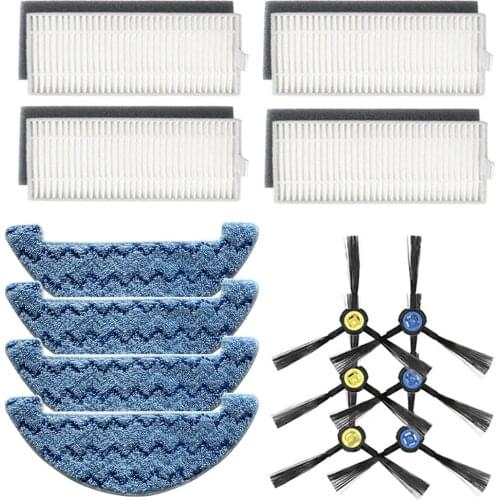 Filter Side Brush Mop Cloth For ILIFE A10 X900 Robot Vacuum Cleaner Parts Household Cleaning Accessories