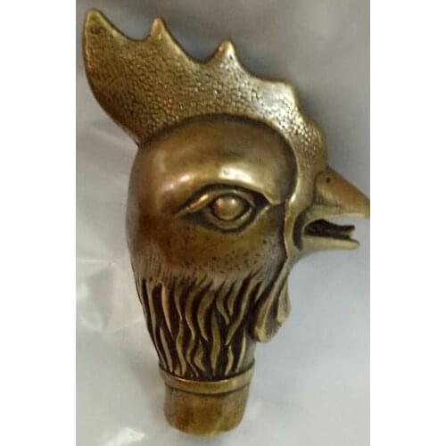 China old handmade bronze sculpture twelve zodiac head stick head