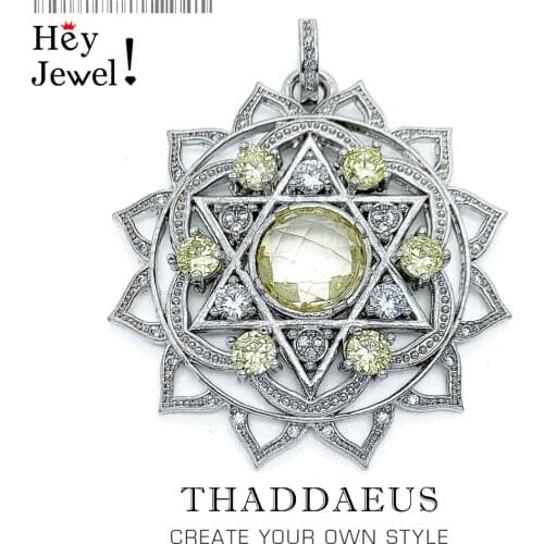 Pendant HEART CHAKRA Ornament,2019 Brand New Fashion Glam 925 Sterling Silver Jewelry Europe Bijoux Necklace Gift For Woman