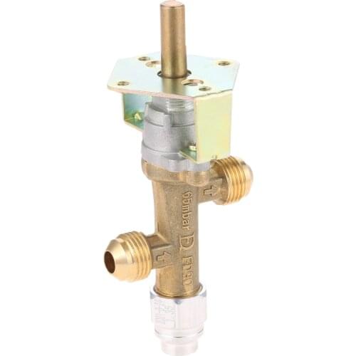 Brass Safety Gas Valve For Gas BBQ Grill Gas Fire Pit Gas Heater Control With 3/8 Inch NPT Inlet and Outlet Corrugated
