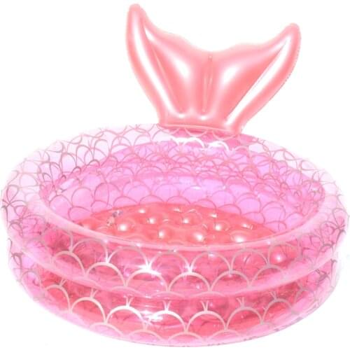 Summer Pink Mermaid Pool Inflatable Swimming Pool 90/120/150CM PVC Paddling Pool Outdoor Inflatable Pool Bathtub For Kids