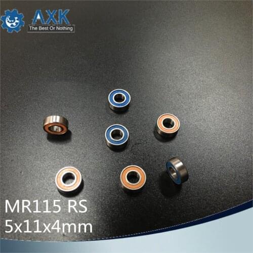 MR115RS Bearing 10PCS 5x11x4 mm ABEC-7 Hobby Electric RC Car Truck MR115 RS 2RS Ball Bearings MR115-2RS Orange/blue Sealed c