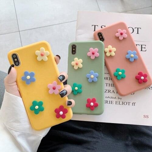 3D Flowers Soft TPU Case For xiaomi CC9 Note 10 Pro Cover INS Floral Pattern Cover for Redmi Note 9S Note 9 8 8T 7 Pro case