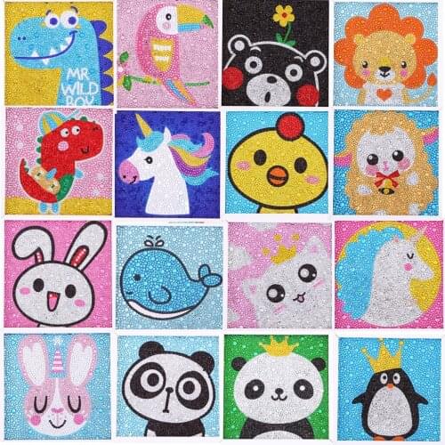 5D Diamond Painting Kit for Kids Easy and Small DIY Full Drill Painting by Number Kits Rhinestone Embroidery Best Gift for Kids