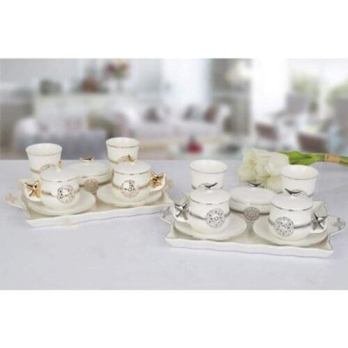 Acar 007999/8 Porcelain Tray Coffee Set-It is Made of 1st Class Quality and Showy Porcelain