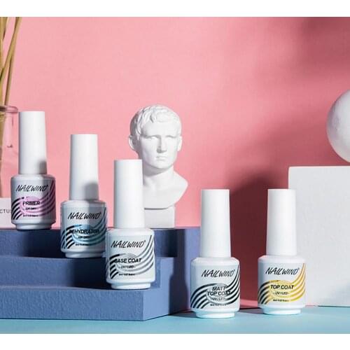 5 Essentials Kit Set Nail Dipping Powder Base Glue & Sealing Layer & Frosted Sealing Layer & Balance Liquid & Anastomat