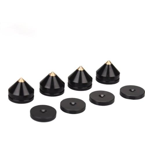 New 4 Sets Tweeter Speaker Stand Feet Foot Pad Spikes Cone Floor Foot Nail Aluminium Alloy Metal (NOT Natural Wood ) M23*20