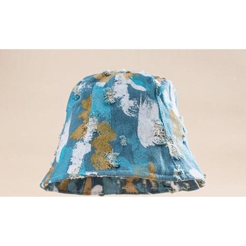 Graffiti retro fishermans hat Bucket hat Bob man panama 2021 fashion pickle rick cow print panama visor Woman summer hiking Cap