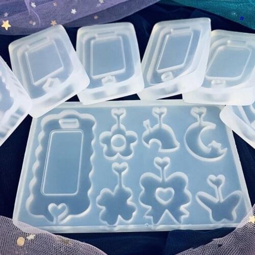 Hanging Listed Epoxy Resin Mold Label Tag Silicone Mould DIY Crafts Jewelry Keychain Pendant Casting Tool