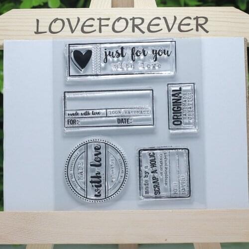 Made with love transparent clear stamp for Scrapbooking/fabric/Card Making/Stamp set stationery anniversary decoration Supply