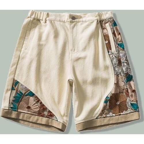 Vintage Embroidered Cargo Shorts Men Summer NEW Hip Hop Streetwear Oversize Jogger Short Harajuku Cotton Loose Casual Sweatpants