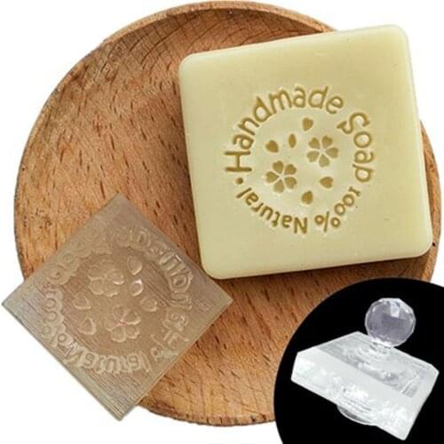 Handmade Natural Pattern Stamp Home Cleaning Seal Acrylic Transparent Imprint Soap Stamp For DIY Making Chapters